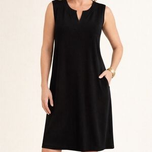 NWT Chico's Size 1 Travelers Black Sleeveless Dress